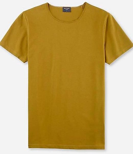 OLYMP T-Shirt Casual mit Rollkante am Ausschnitt günstig online kaufen