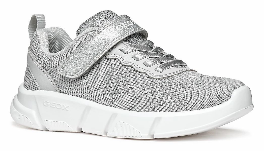 Geox Sneaker "J ARIL GIRL", Knitwear Sneaker, Klettschuh mit glitzerndem Kl günstig online kaufen