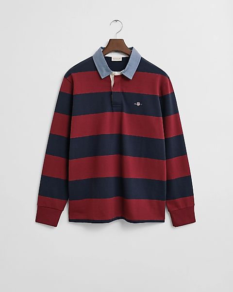 Gant Langarm-Poloshirt "REG CHAMBRAY STRIPE HEAVY RUGGER" günstig online kaufen
