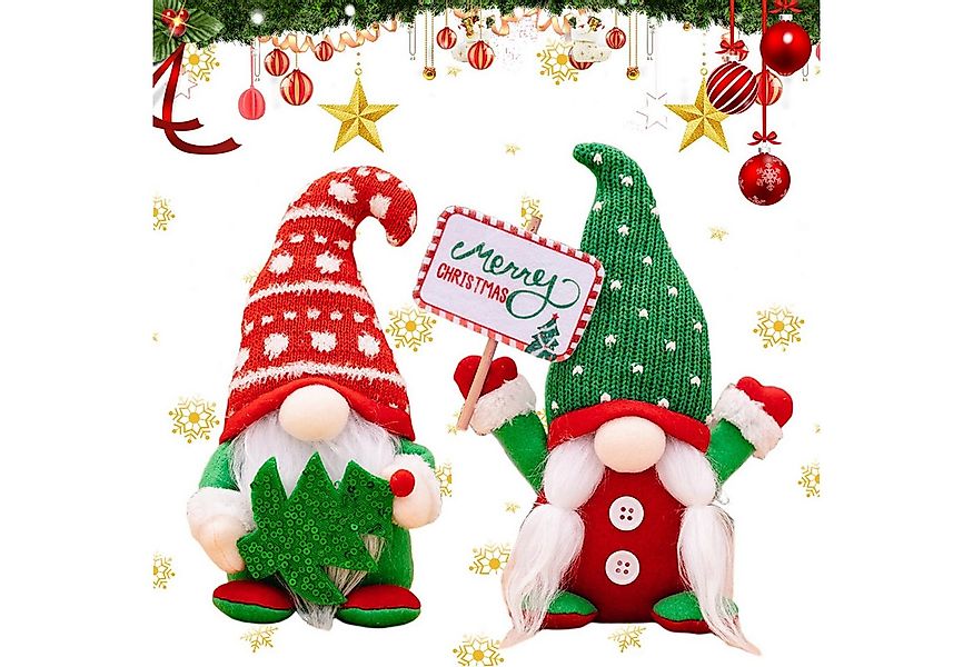 FOUORTUNATE-BEE Dekofigur 2er-Set Weihnachtswichtel – niedliche Indoor-Weih günstig online kaufen