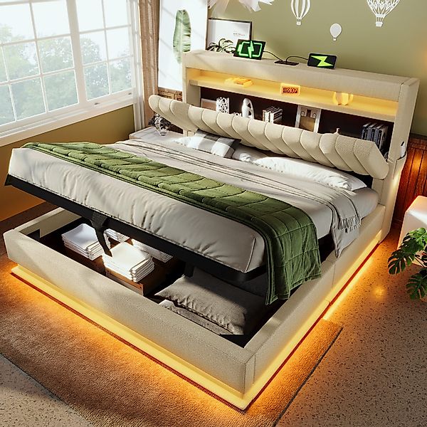 HAUSS SPOLE Polsterbett 160x200 mit USB- günstig online kaufen