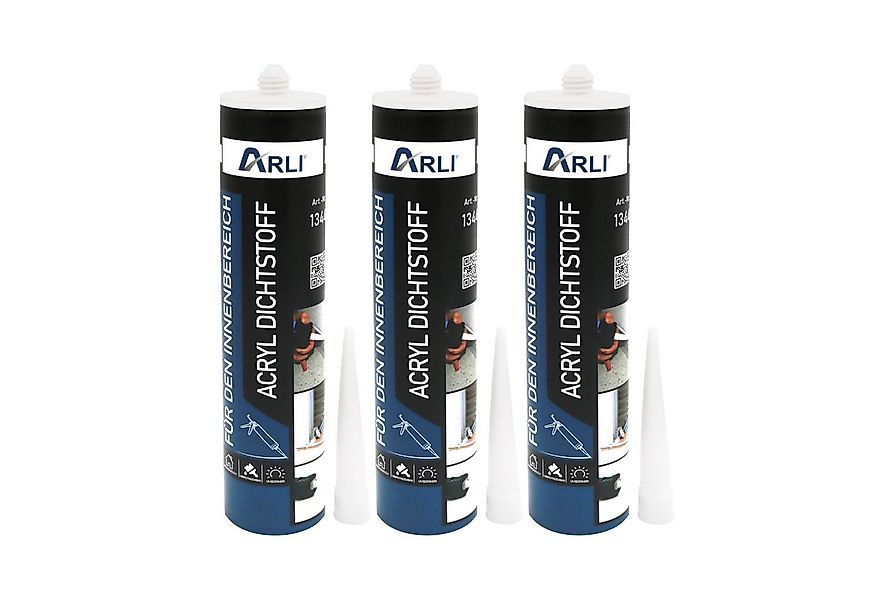 ARLI Spachtelmasse 3x Acryl 310ml Dichtstoff Universal Bauacryl, Maleracryl günstig online kaufen