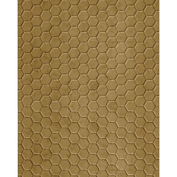 WALLFACE 22731 COMB VELVET Curry Wandverkleidung in Honigwaben Optik Matt G günstig online kaufen