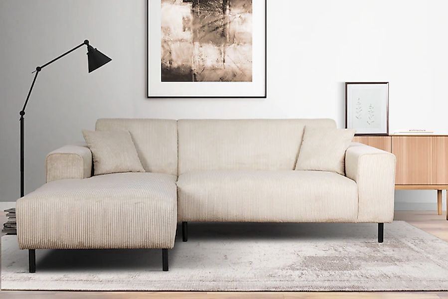 Home affaire Ecksofa "ARROS L-Form mit Wellenunterfederung, Maße B/T/H: 235 günstig online kaufen