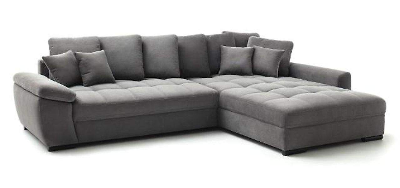Ecksofa ca. 323x222 cm einmalig variabel montierbar Grau günstig online kaufen