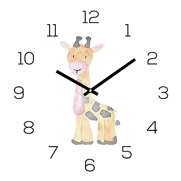 Levandeo® Wanduhr (Wanduhr Zootiere 30x30cm Glas günstig online kaufen