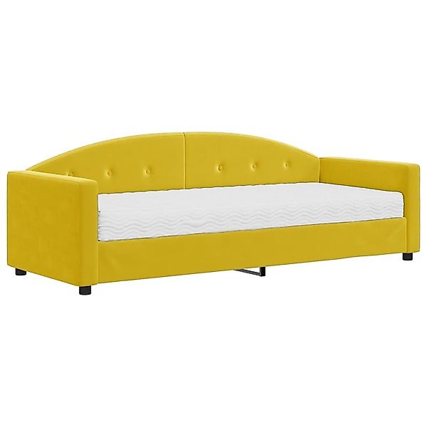 vidaXL Bett Tagesbett mit Matratze Gelb günstig online kaufen