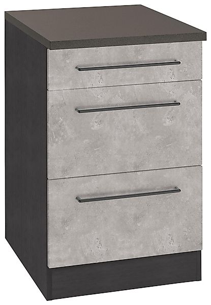 KOCHSTATION Unterschrank "KS-Tulsa" 50 cm breit, 1 Schubkasten, 2 große Aus günstig online kaufen