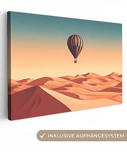 OneMillionCanvasses® Leinwandbild Heißluftballon - Wüste - günstig online kaufen