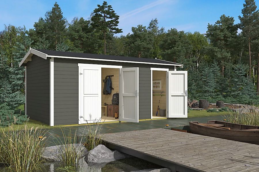 Nordic Holz Gartenhaus "2-Raum Haus Tuvalu XL" günstig online kaufen