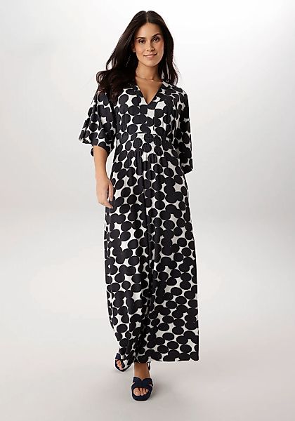 Aniston SELECTED Maxikleid mit weiten, 3/4-langen Ärmeln - NEUE KOLLKETION günstig online kaufen