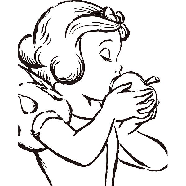 Komar Bild "Snow White Apple Bite - white" Disney 1 Stk. tlg. Wandbild zur günstig online kaufen