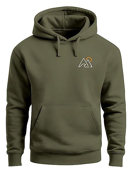 Neverless Hoodie Herren Hoodie Mountain Logo Kapuzensweatshirt mit kleinem günstig online kaufen