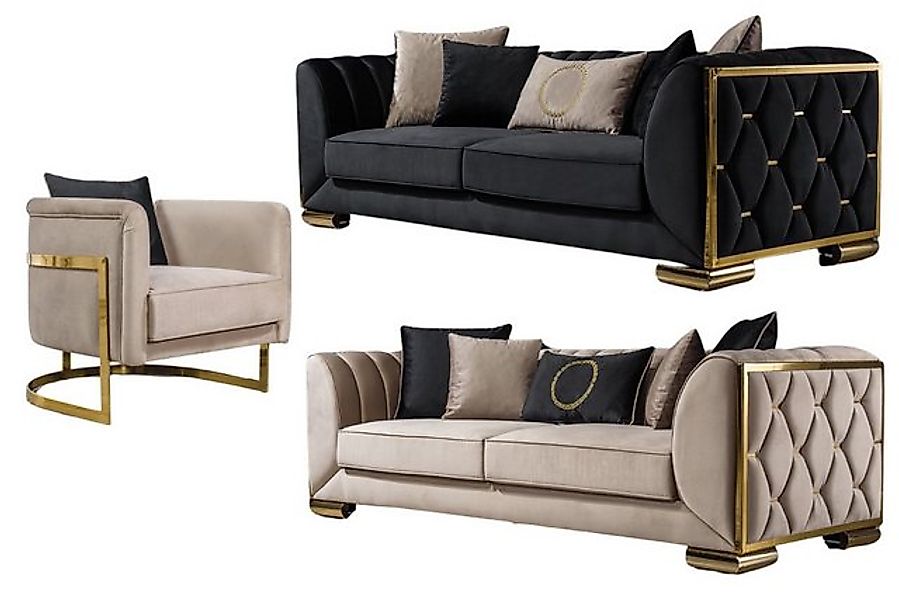 Villa Möbel Polstergarnitur Casablanca, (Set, 3-tlg), Handmade Quality,stra günstig online kaufen