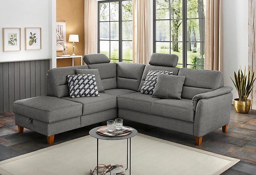 Home affaire Ecksofa "Palmera L-Form, B: 236 cm" optional Bettfunktion & Be günstig online kaufen