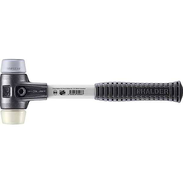 Halder Simplex Schonhammer Ø 40 mm TPE-mid Grau   Nylon mit Verstärktem Tem günstig online kaufen