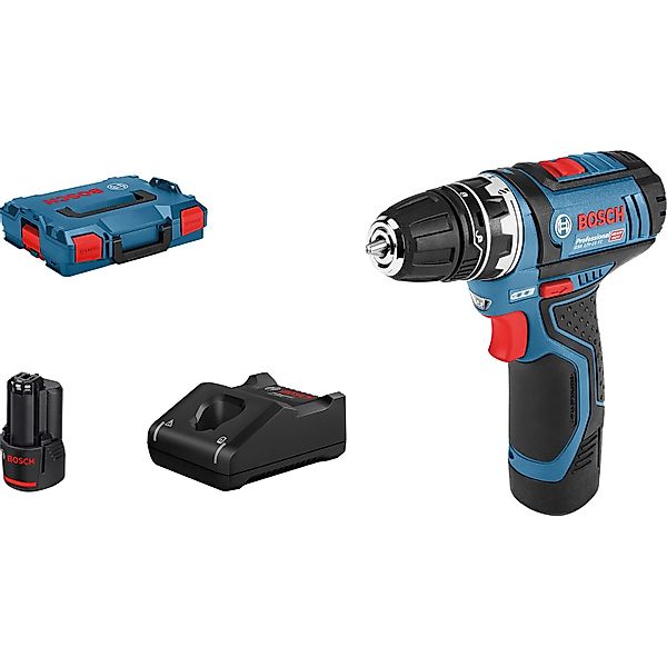 Bosch Professional Akku-Bohrschrauber GSR 12V-15 FC mit 2x2Ah, Aufsatz in L günstig online kaufen