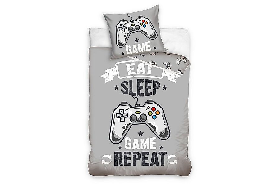 MTOnlinehandel Bettwäsche Gamer 135x200 + 80x80 cm, 100 % Baumwolle, Renfor günstig online kaufen