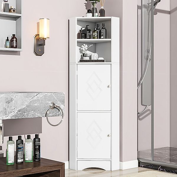 KLAM HOME Hochschrank Badschrank, Badmöbel, Eckschrank günstig online kaufen