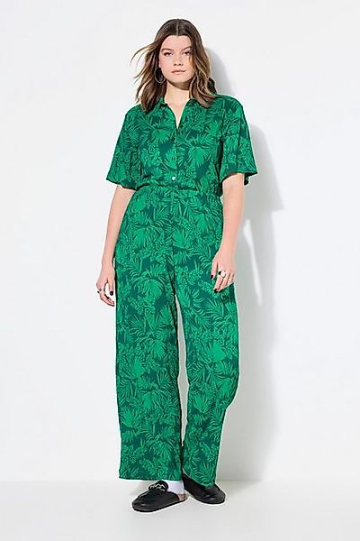 Studio Untold Midikleid Jumpsuit Loose Fit Blätter-Print günstig online kaufen