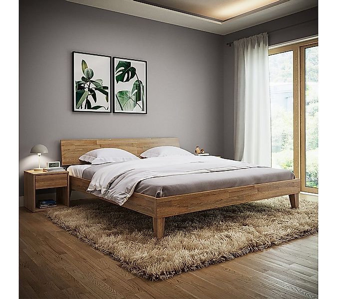 skølm Massivholzbett Asgard aus Eiche (geölt), günstig online kaufen