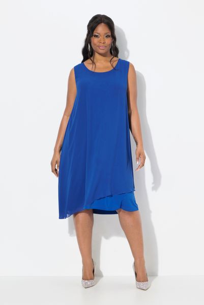 Ulla Popken Cocktailkleid Kleid doppellagig A-Linie günstig online kaufen