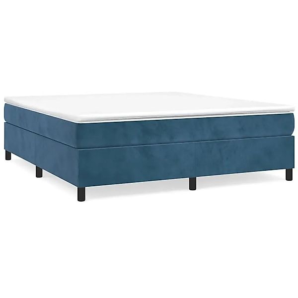 vidaXL Boxspringbett mit Matratze Dunkelblau 180x200 cm Samt1395984 günstig online kaufen