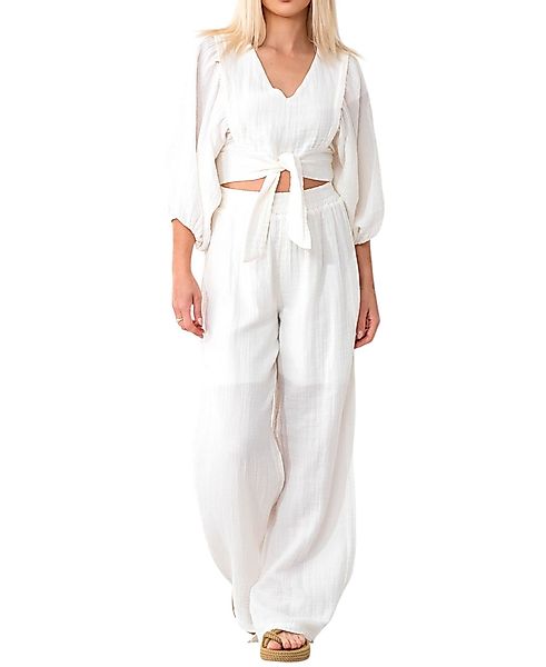 WENOR Crop-Top Set Damen Musselin-Zweiteiler mit günstig online kaufen