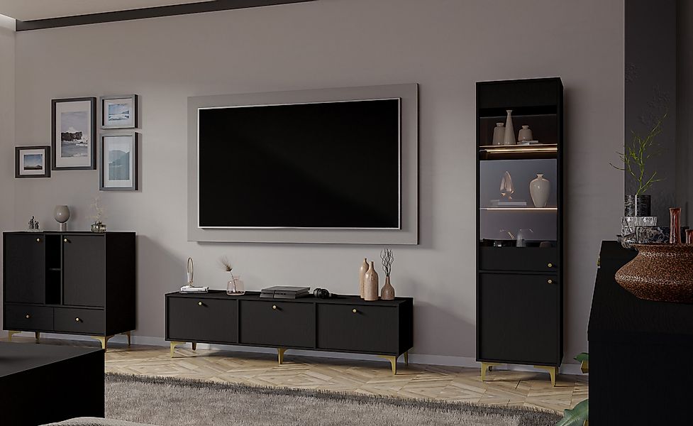 Beautysofa Vitrine TOKYO mit seesternförmigen Beinen günstig online kaufen
