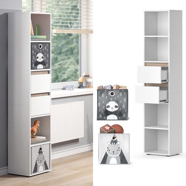 Vicco Bücherregal Robert, Weiß/Sonoma, 36.2 x günstig online kaufen