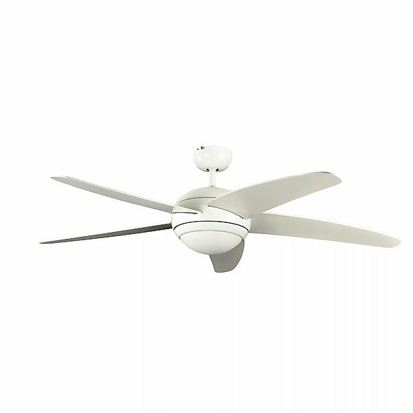 Pepeo Deckenventilator Melton Weiß 132 cm mit Beleuchtung und Fernbedienung günstig online kaufen