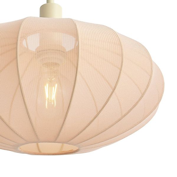 Qazqa Stehlampe Bida, ohne Leuchtmittel, E27, Beige, Japandi, Stahl, 1-flam günstig online kaufen