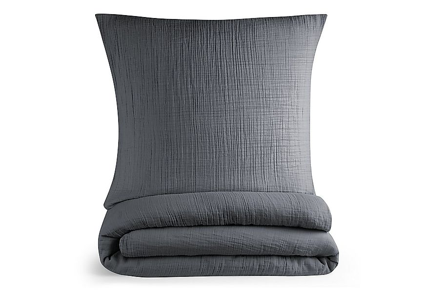 Blumtal Bettwäsche Musselin 100% Baumwolle im Set, Kopfkissenbezug & Decken günstig online kaufen