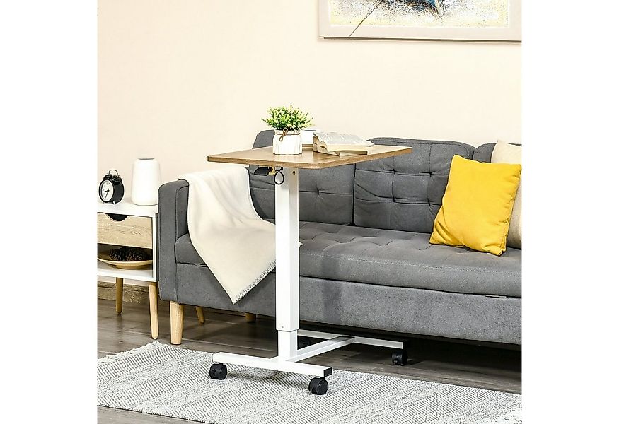 HOMCOM Schreibtisch Höhenverstellbarer Schreibtisch Laptoptisch mit Rollen günstig online kaufen
