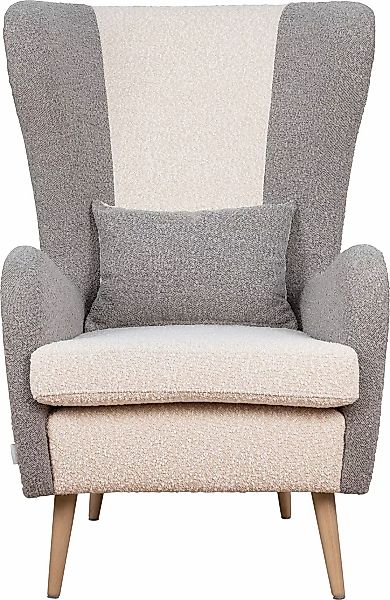 Home affaire Sessel "Salla Bezug Bouclé oder Struktur fein, Ohrensessel", w günstig online kaufen