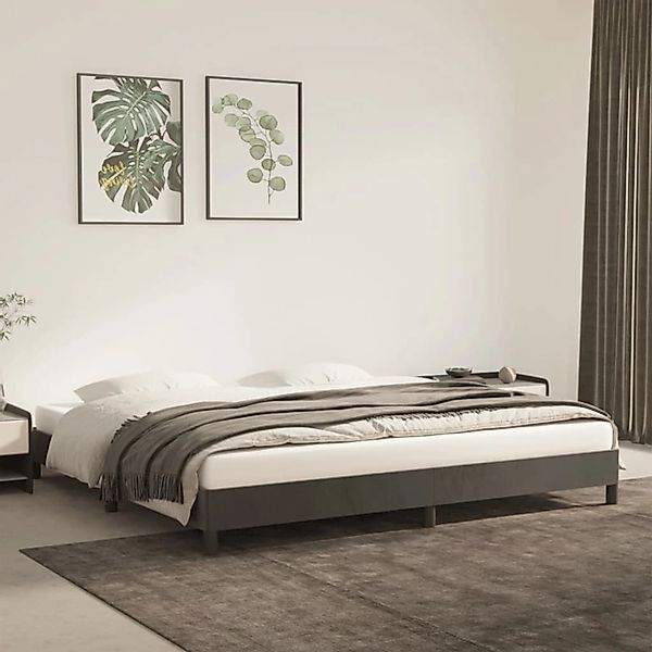 vidaXL Bettgestell Dunkelgrau 200x200 cm Samt Modell 11368663 günstig online kaufen