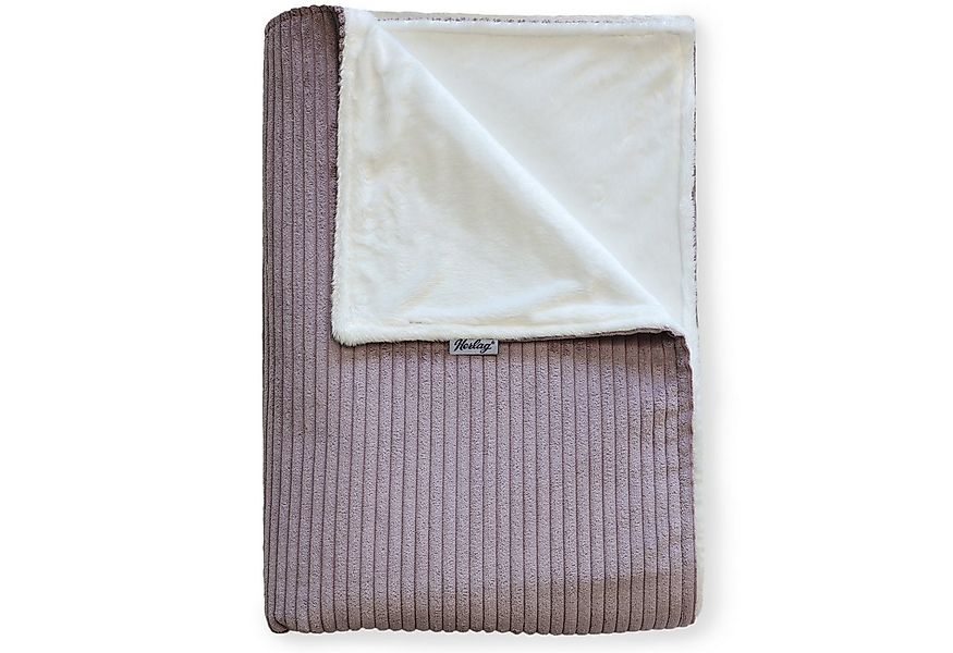Wohndecke Kuscheldecke ELLA 140x200 cm – Wendedecke Cord & Fleece, Couchdec günstig online kaufen