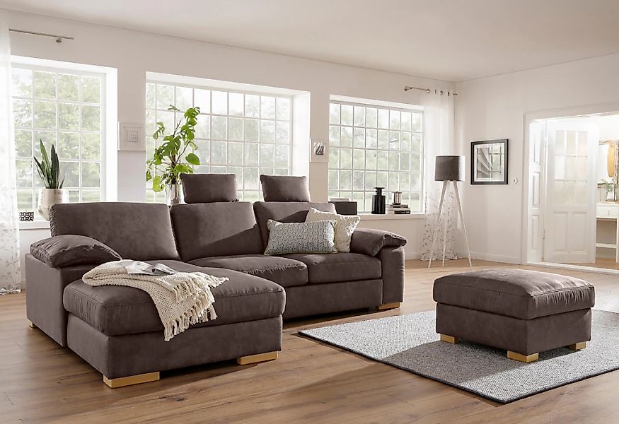 Home affaire Ecksofa "Ventura L-Form", wahlweise mit Bettfunktion und Bettf günstig online kaufen