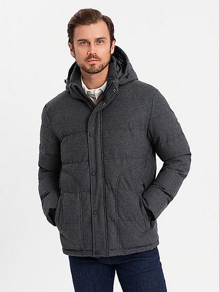 OMBRE Winterjacke Herren-Freizeit-Pufferjacke mit Wolle günstig online kaufen