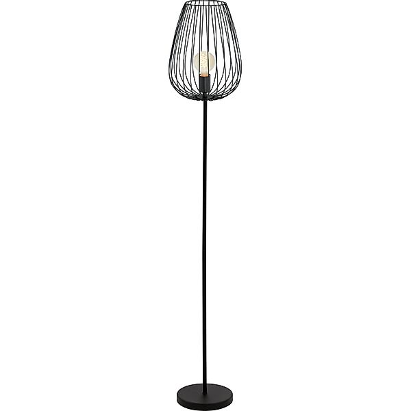 EGLO Stehlampe NEWTOWN Stehleuchte, schwarz, Stahl, E27, Schalter, ohne Leu günstig online kaufen