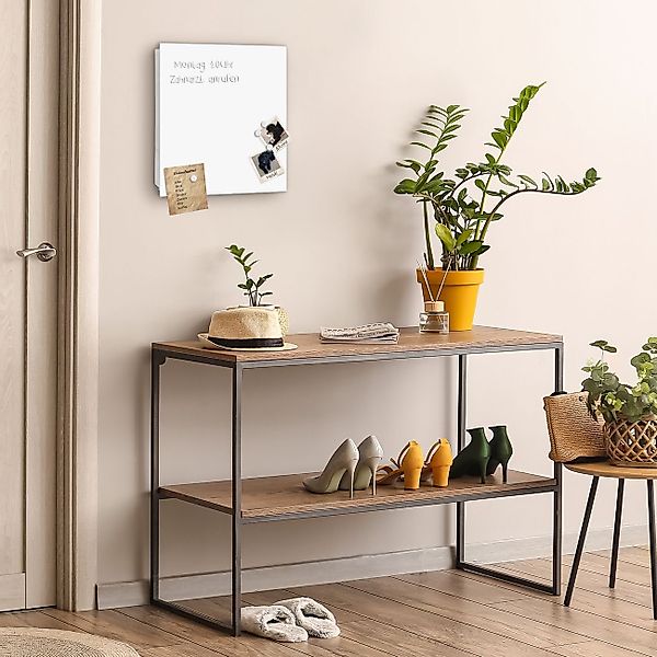 banjado Schlüsselkasten Glas weiß (Stahl Gehäuse, günstig online kaufen