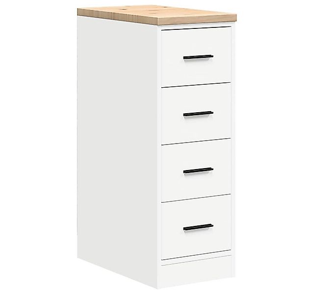 vidaXL Werkzeugschrank Garagen-Aufbewahrungsschrank Weiß 30x51x85 cm Massiv günstig online kaufen
