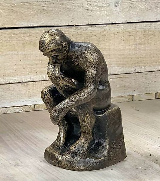 Edle Skulptur "Der Denker" Figur nach Auguste Rodin Eisen Replik 16cm günstig online kaufen