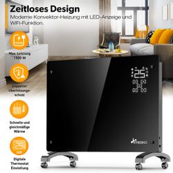 TRESKO Konvektor Glaskonvektor Elektroheizung 1500 & günstig online kaufen