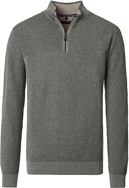 Casa Moda Halfzip Pullover Structure Grün - Größe XL günstig online kaufen