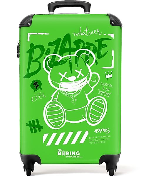 NoBoringSuitcases.com© Hartschalen-Trolley Weiße Silhouette eines Teddybäre günstig online kaufen