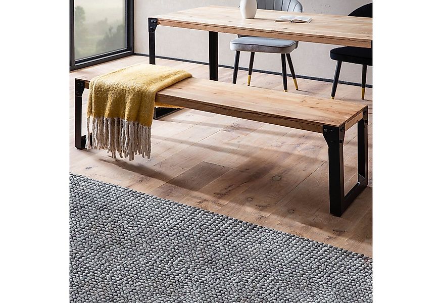 FINEBUY Essbank FB60611 Esszimmerbank Sitzbank Akazie Massivholz Industrial günstig online kaufen