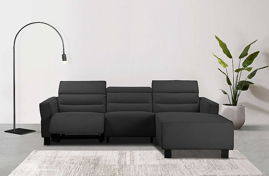 Places of Style Ecksofa "Carpari, L-Form, 263 cm, manuelle o. elektrische R günstig online kaufen