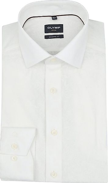 OLYMP Luxor Hemd Flower Ton-Sur-Ton Off White - Größe 43 günstig online kaufen