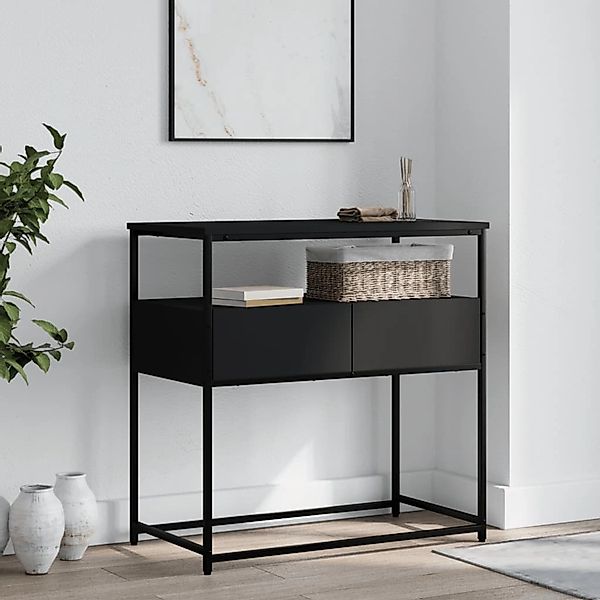 vidaXL Konsolentisch, Beistelltisch Schwarz 75x40x75 cm günstig online kaufen